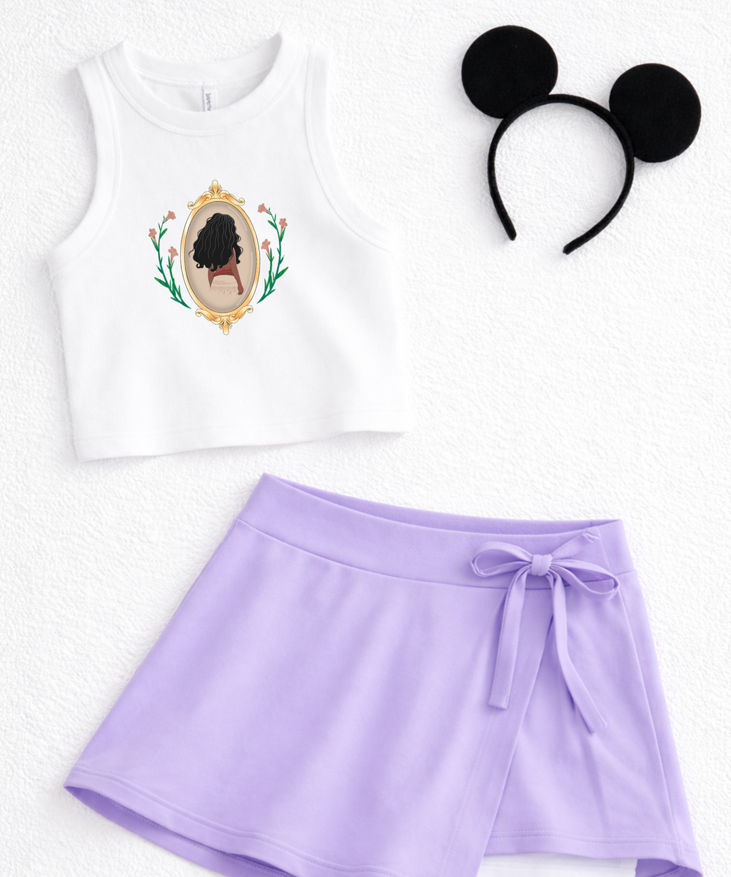 Princess Cropped Vest - Multiple Princess Options - White