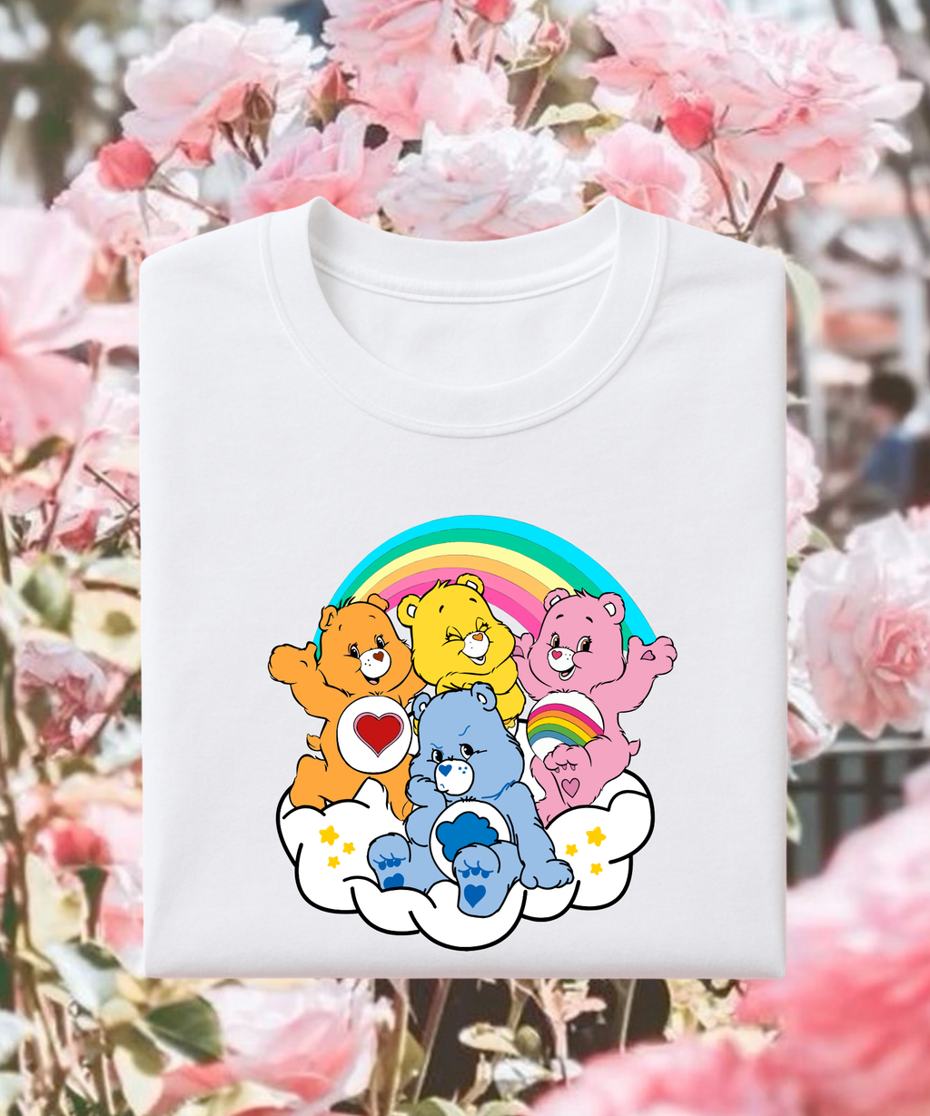 Care Bears - Tshirt/Sweatshirt - White/Pink/Blue