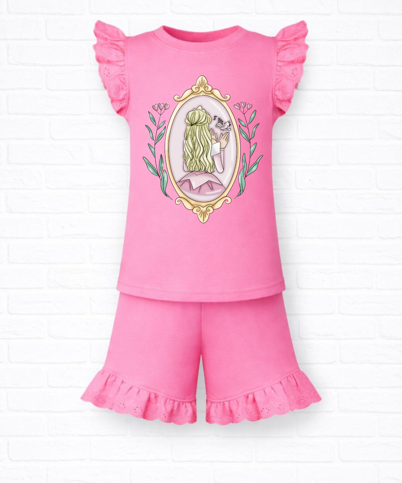 Pink Princess Frilled Set
