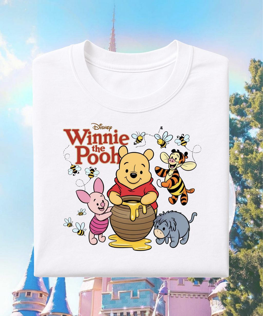 Pooh & Friends Classic - Tshirt - White/Daisy Yellow/Pink/Red