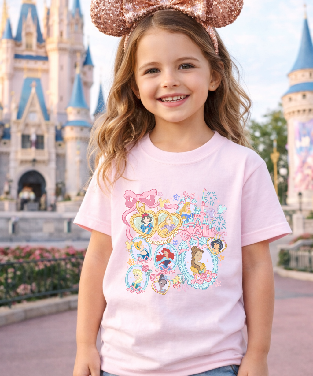 Princess Locket & Frame - Tshirt/Sweatshirt - White/Pink