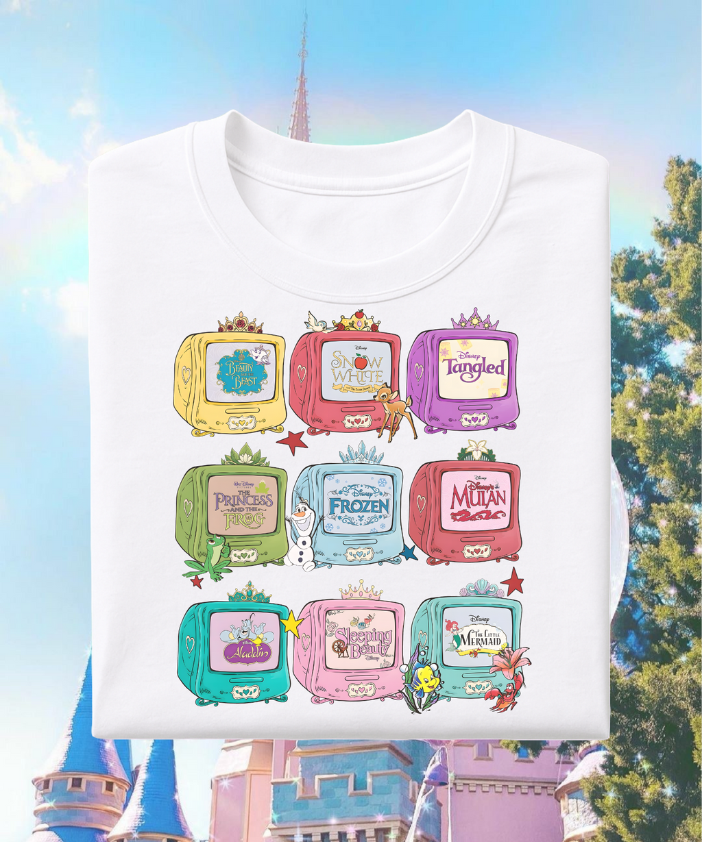 Princess TV - Tshirt/Sweatshirt - White/Pink/Black