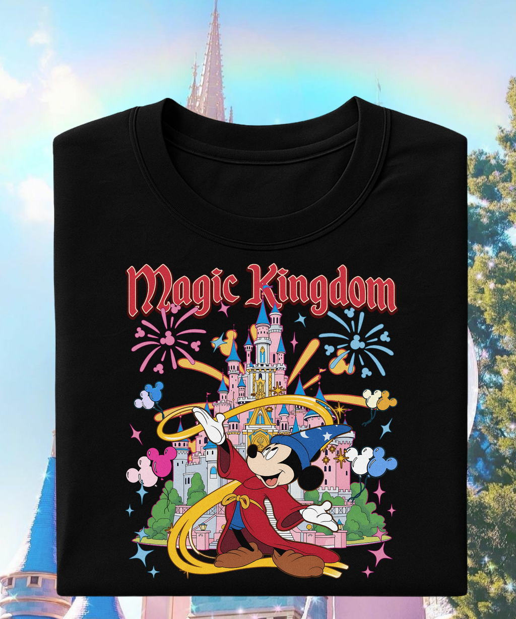 Magic Kingdom Mouse - Tshirt/Sweatshirt - White/Black/Pink