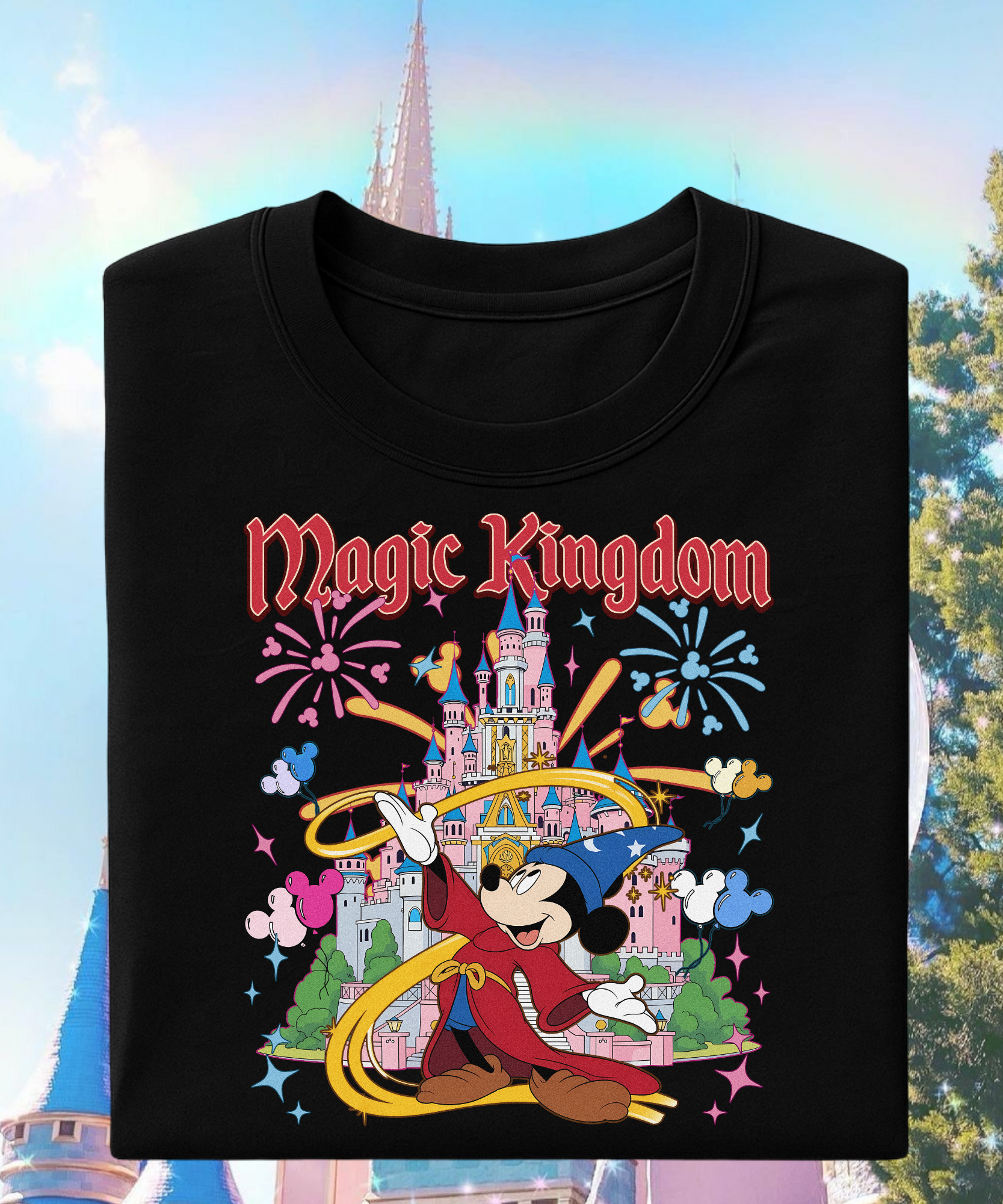 Magic Kingdom Mouse - Tshirt/Sweatshirt - White/Black/Pink