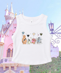 Chewie & Friends - Cropped Tee/Cropped Vest - White