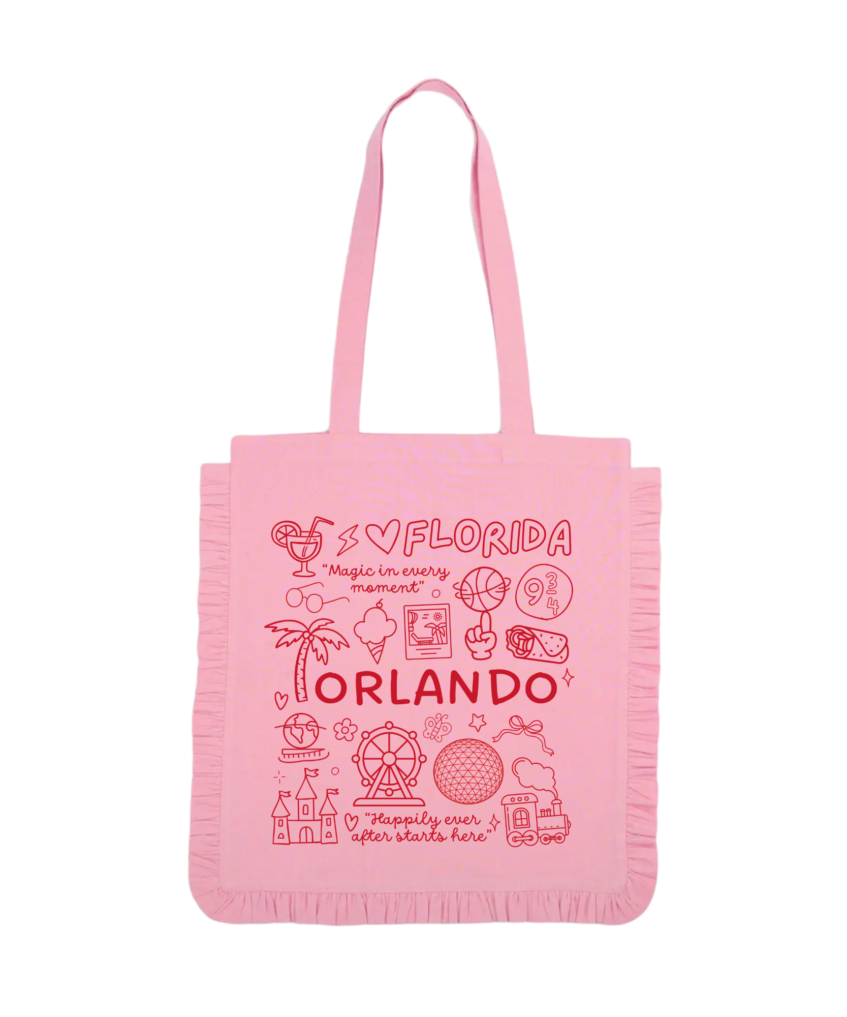 Pink Ruffle Tote Bags - PRE ORDER - 4-5 weeks turnaround 💕