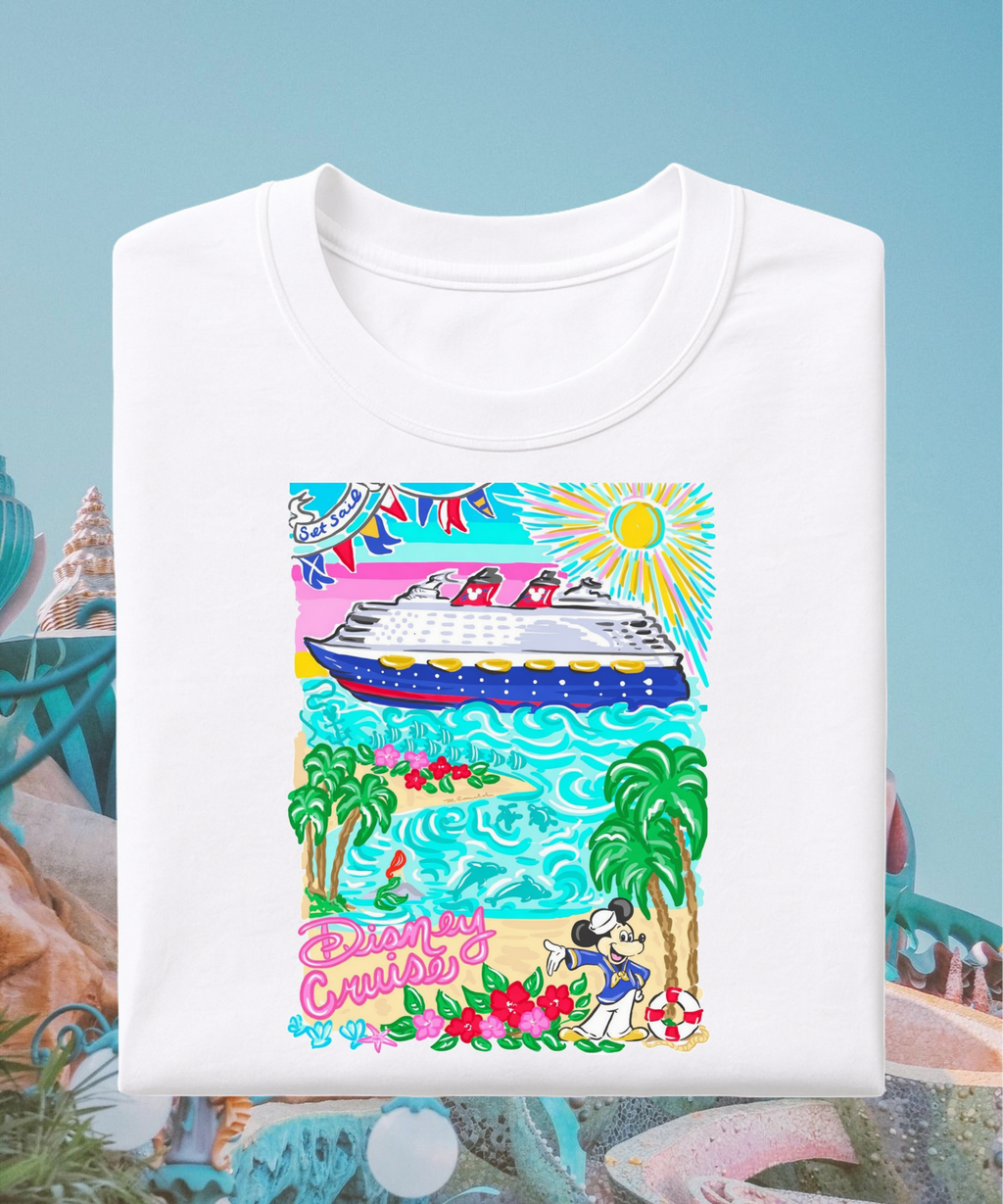 Painted Cruise - Tshirt - White/Blue