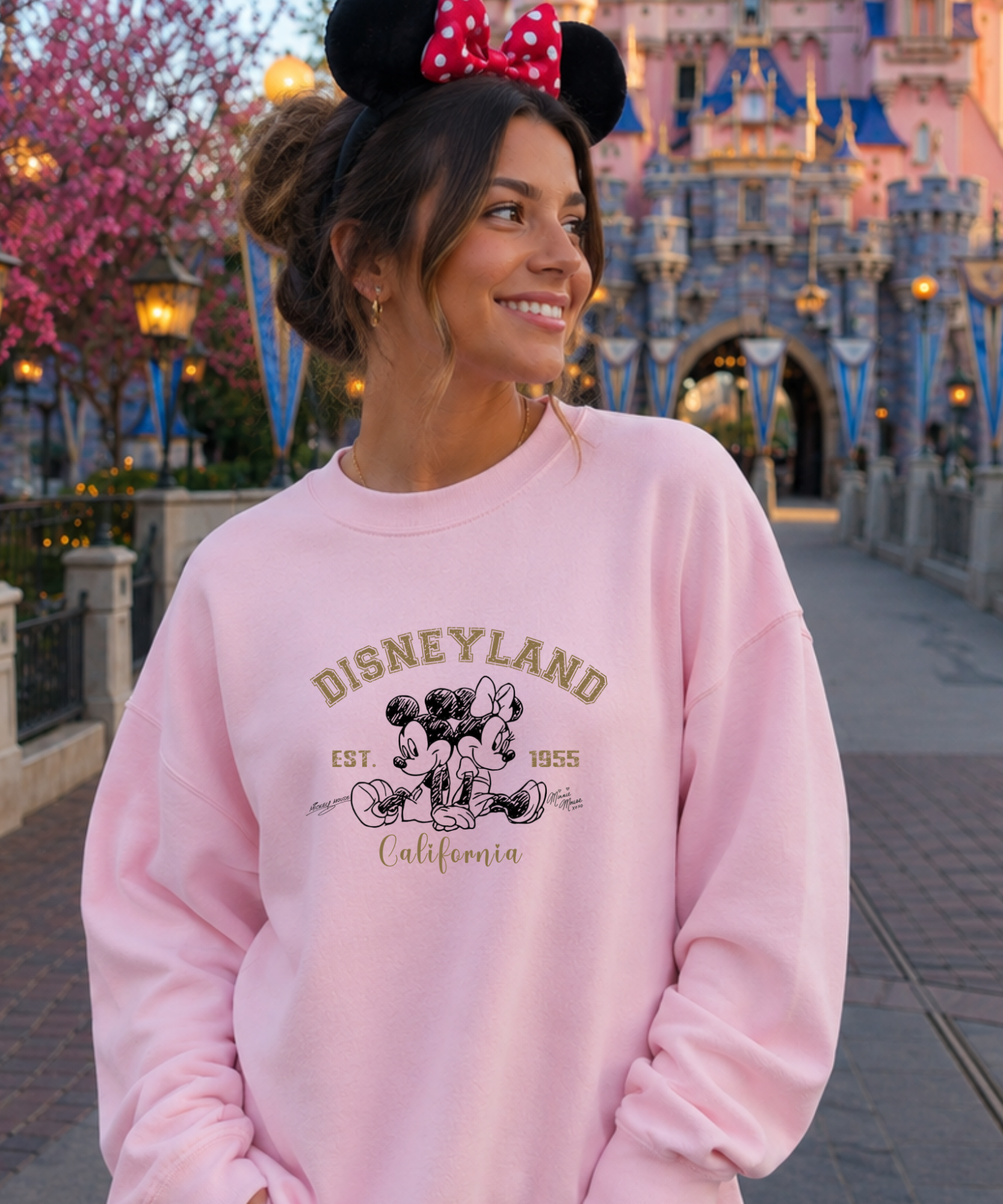 California Mouse - Tshirt/Sweatshirt - White/Pink
