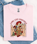 Long Live Cowgirls - Tshirt - Pink/White