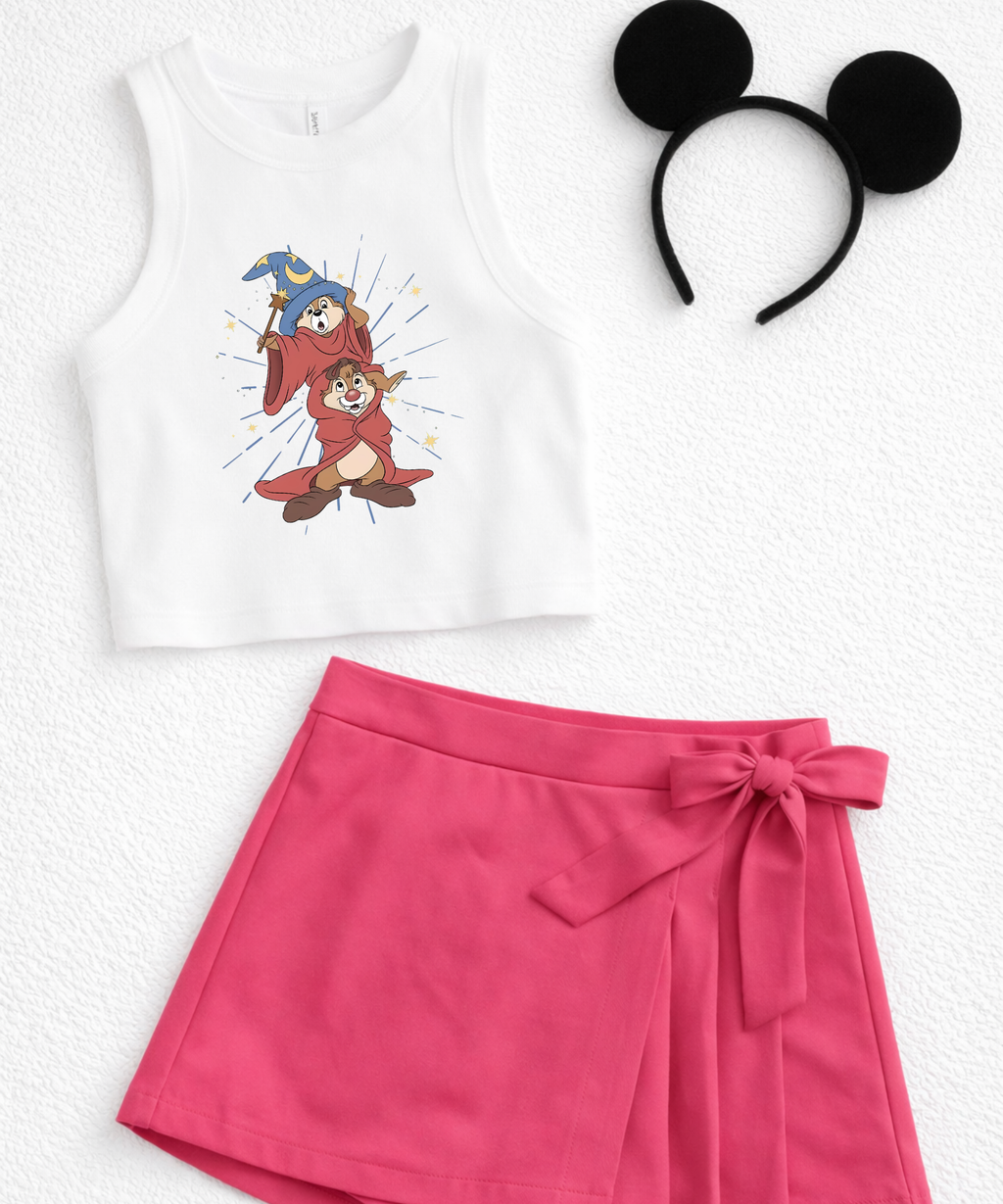 C&D Fantasia - White - Tshirt/Cropped Vest