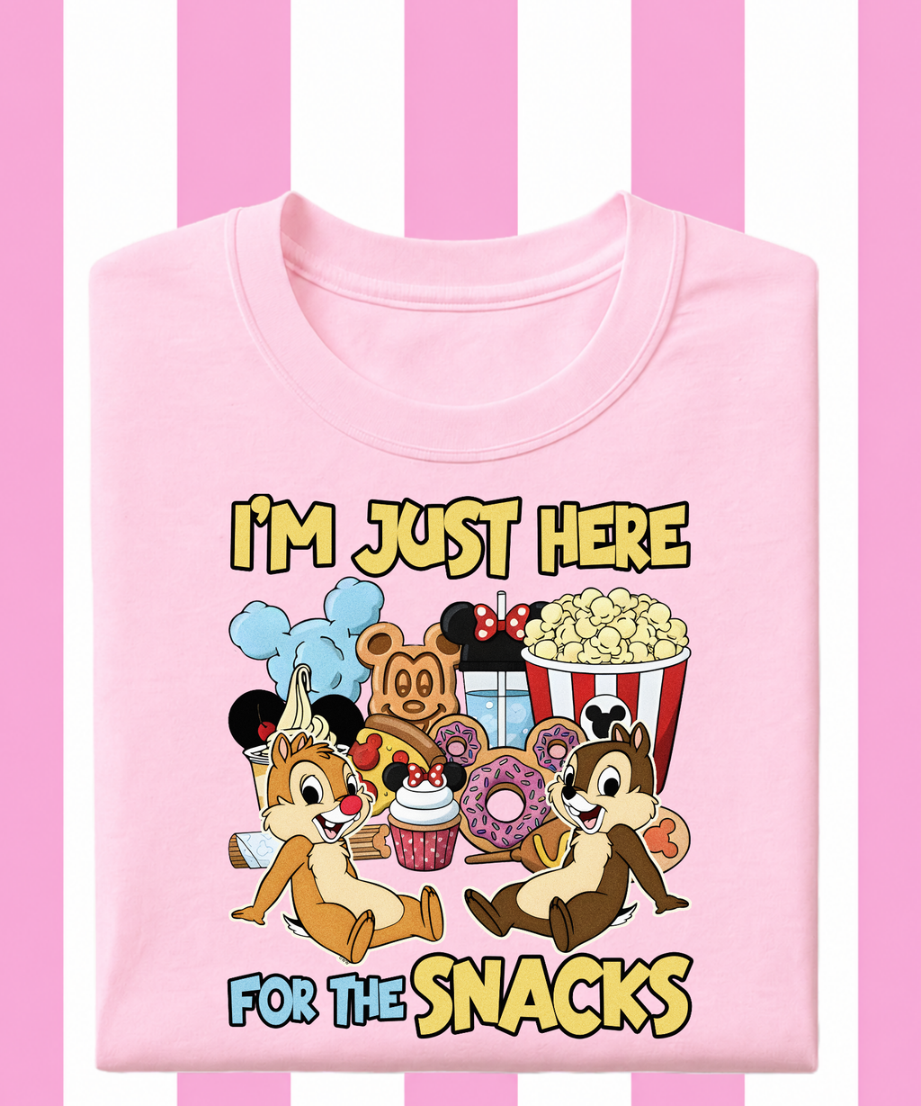 I’m Just Here For The Snacks Chip & Dale - Tshirt