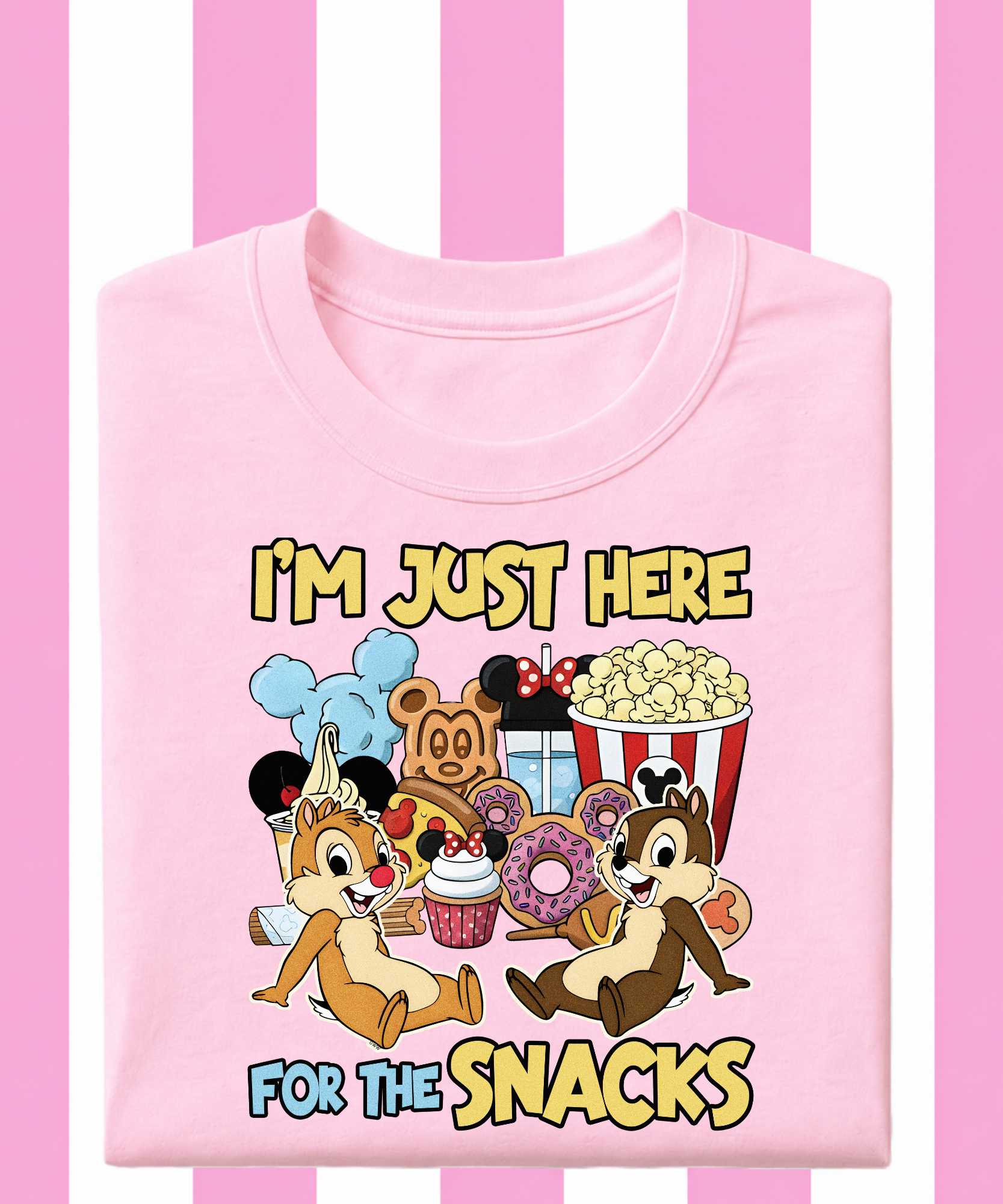 I’m Just Here For The Snacks Chip & Dale - Tshirt