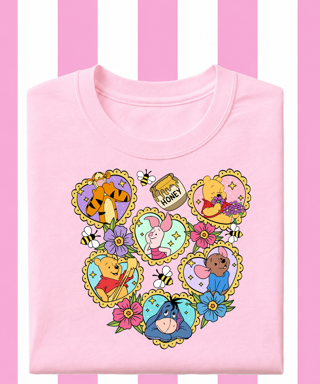 Pooh & Friends Hearts - Tshirt