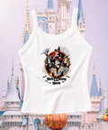 Princess Halloween - Cropped Tee/Spaghetti Strap Tank Top - White
