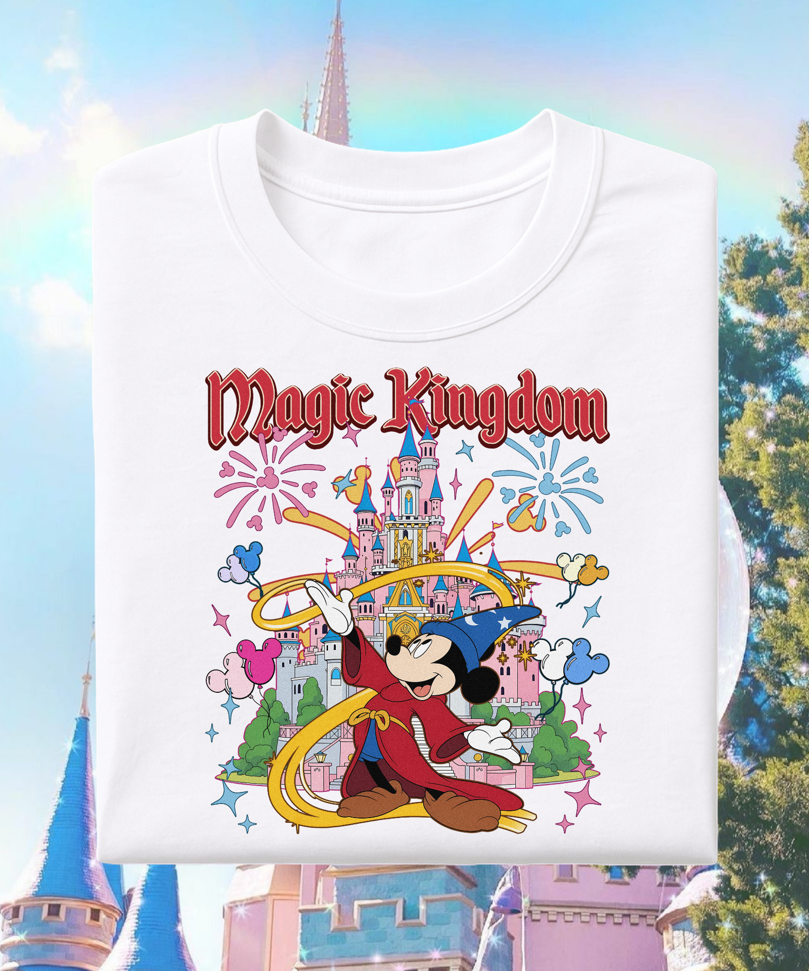 Magic Kingdom Mouse - Tshirt/Sweatshirt - White/Black/Pink