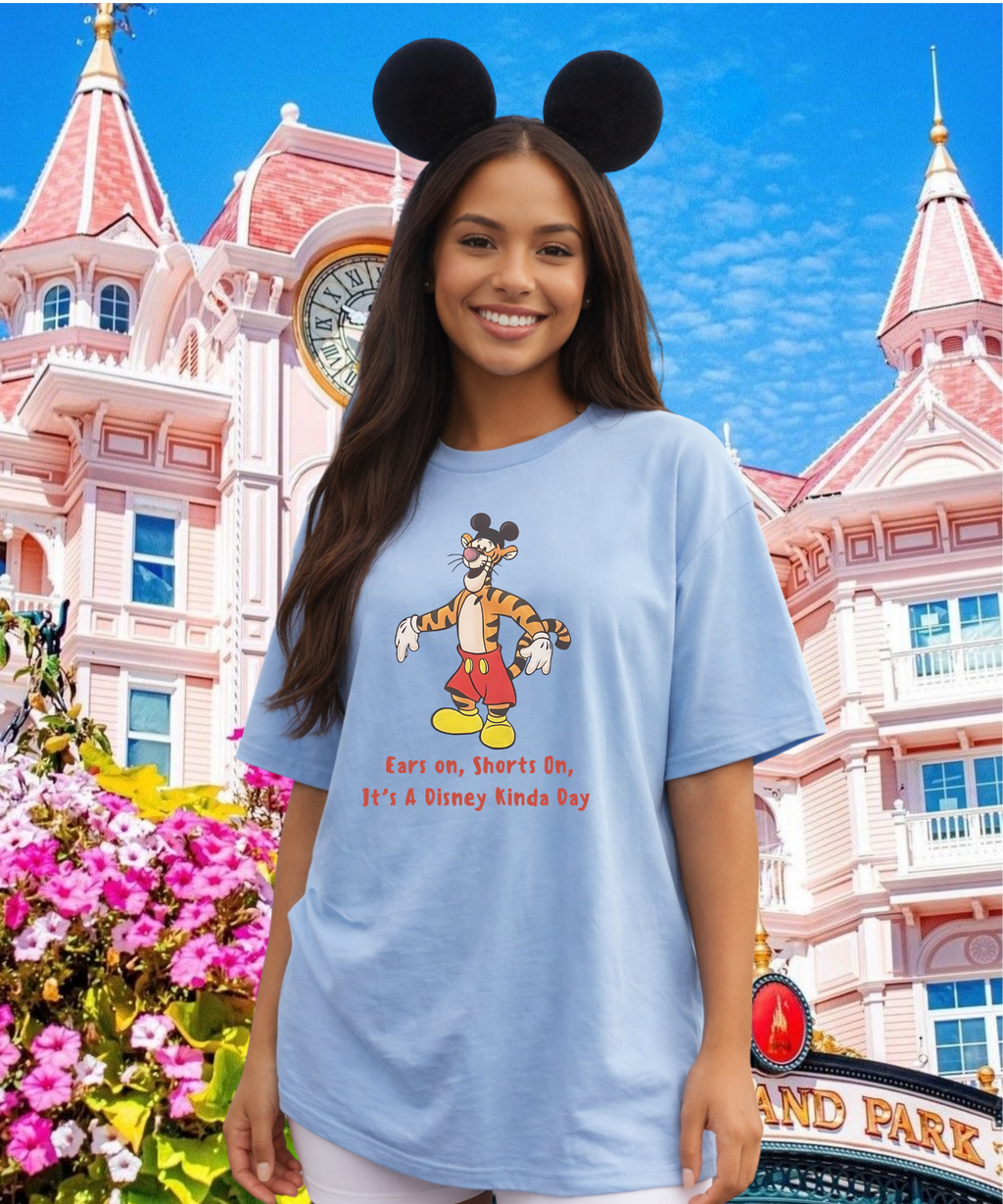Ears On, Shorts On Tigger Exclusive - Tshirt - White/Pink/Blue