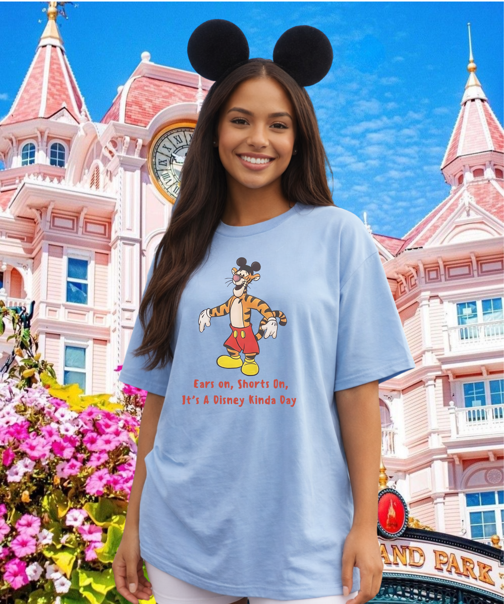 Ears On, Shorts On Tigger Exclusive - Tshirt - White/Pink/Blue