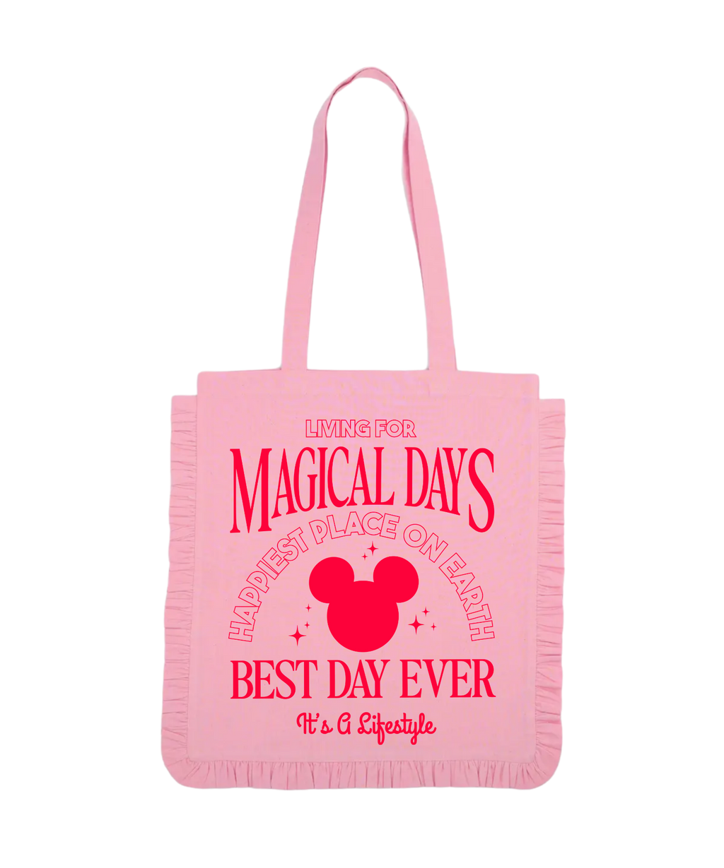Pink Ruffle Tote Bags - PRE ORDER - 4-5 weeks turnaround 💕