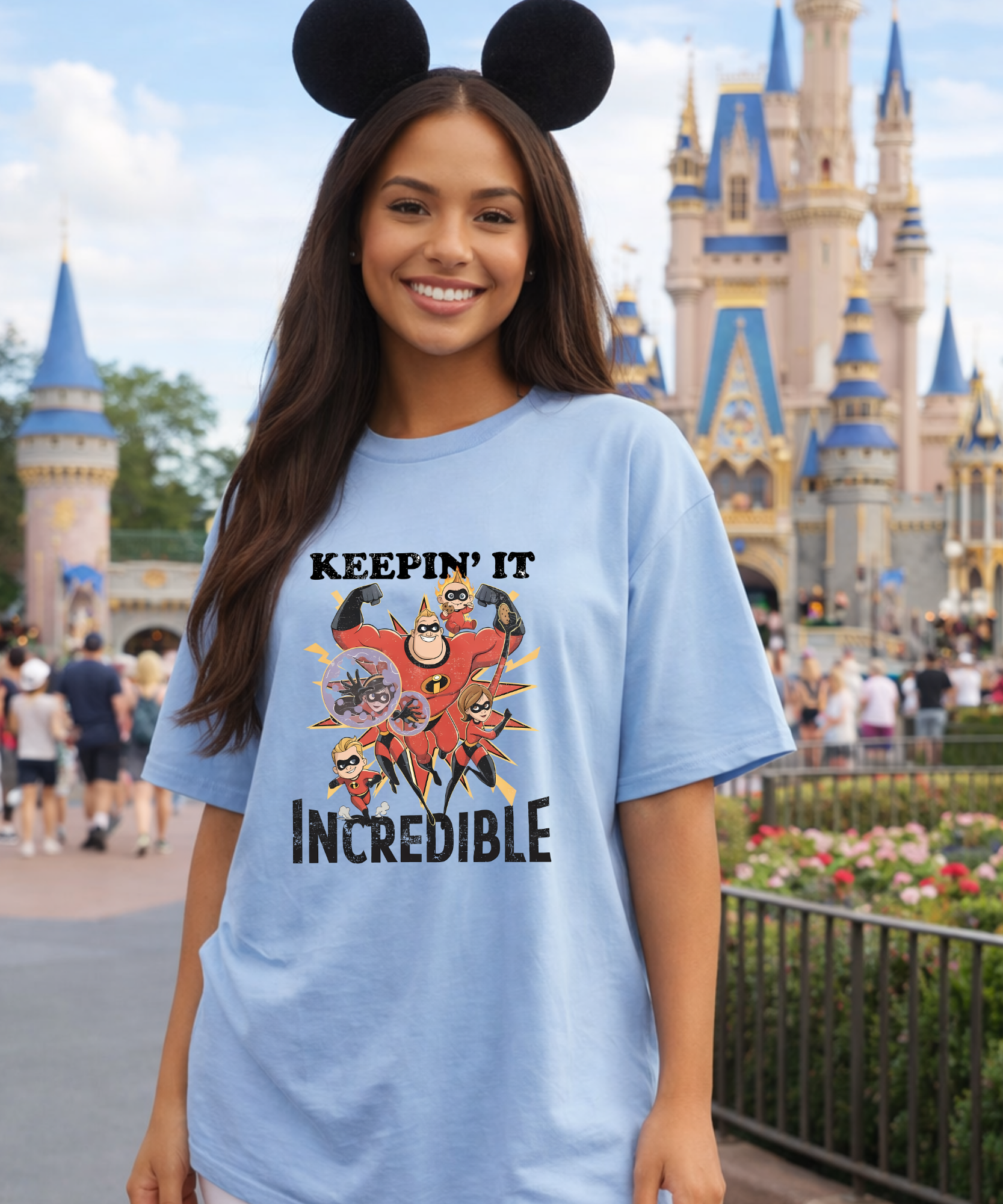 Keeping It Incredible - Tshirt - White/Blue/Red/Grey