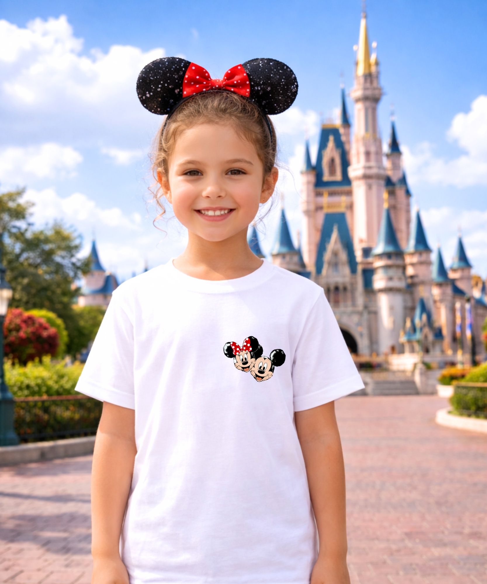 Personalised WDW/DL - Double Sided - Tshirt/Sweatshirt - White/Blue/Pink