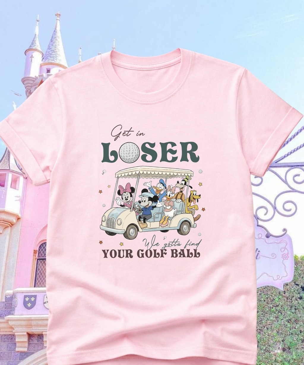We Gotta Find Your Golf Ball - Tshirt - Pink/White
