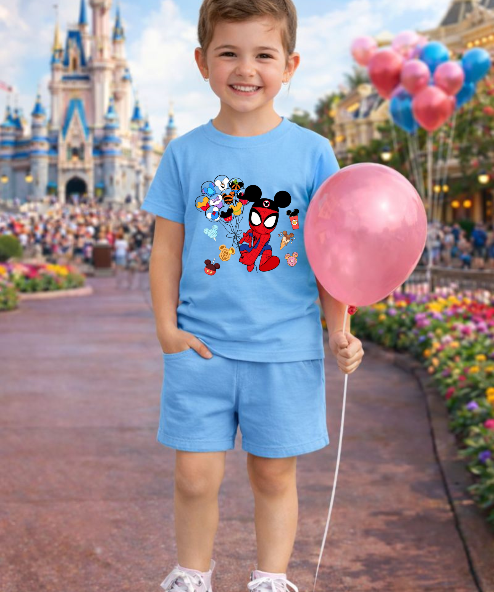 Spidey Snack Balloons Shorts & Tshirt