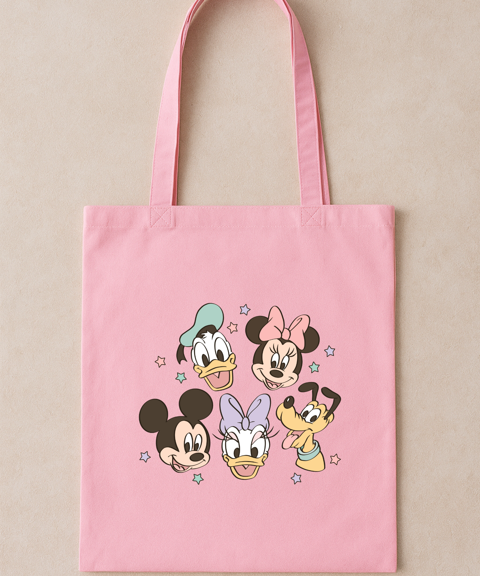Mouse Stars Pink Tote Bag