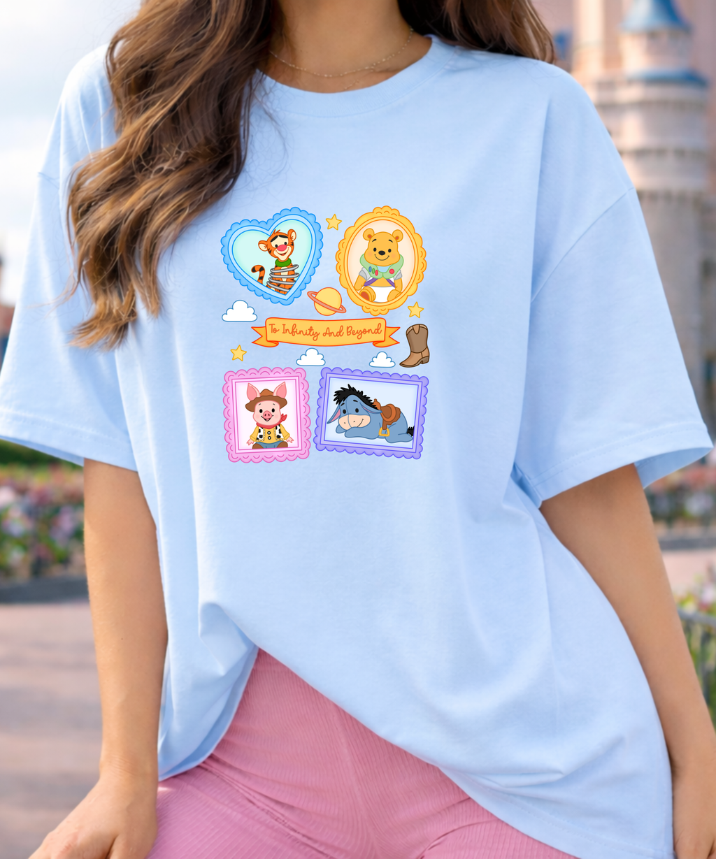 Baby Pooh & Friends Toy Story - Tshirt - White/Pink/Blue