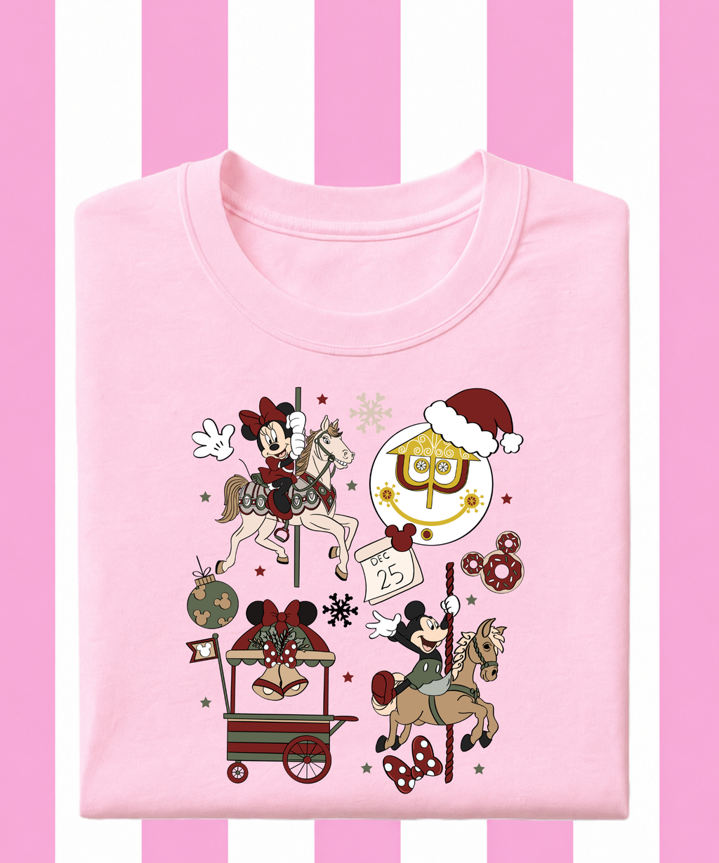Mouse Christmas Carousel - T-shirt