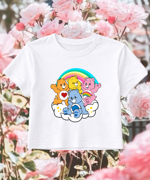 Care Bears - Cropped Tee/Cropped Vest - White