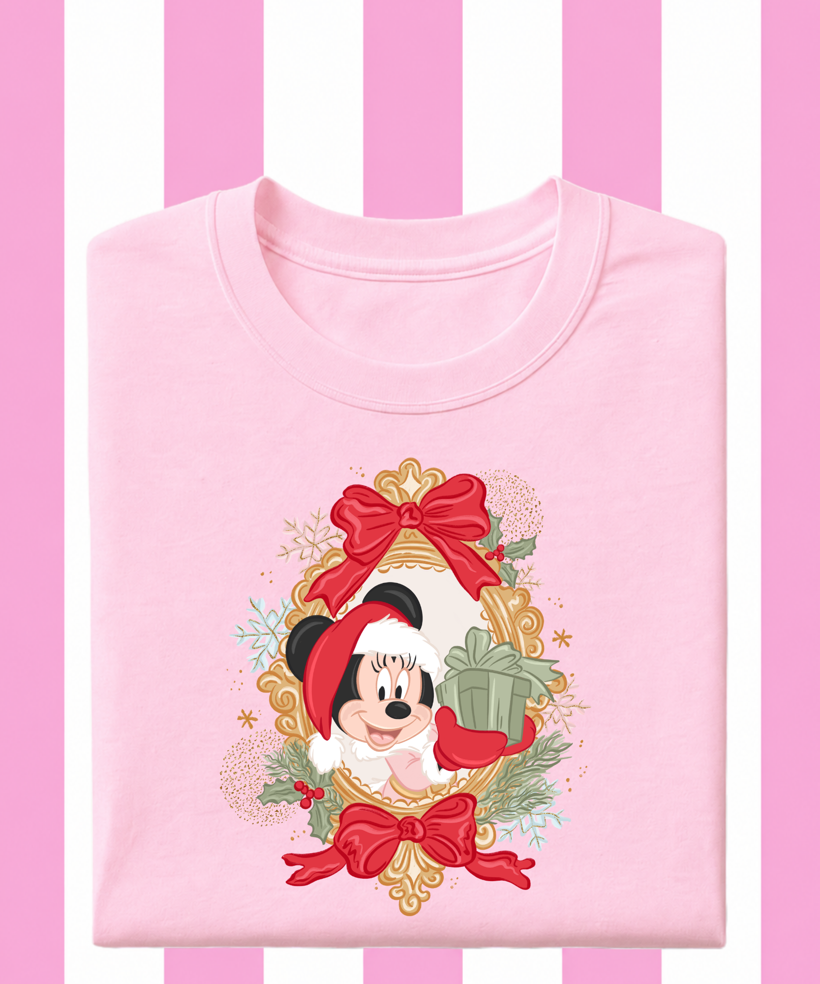 Minnie Christmas Ribbon Frame - Tshirt/Sweatshirt