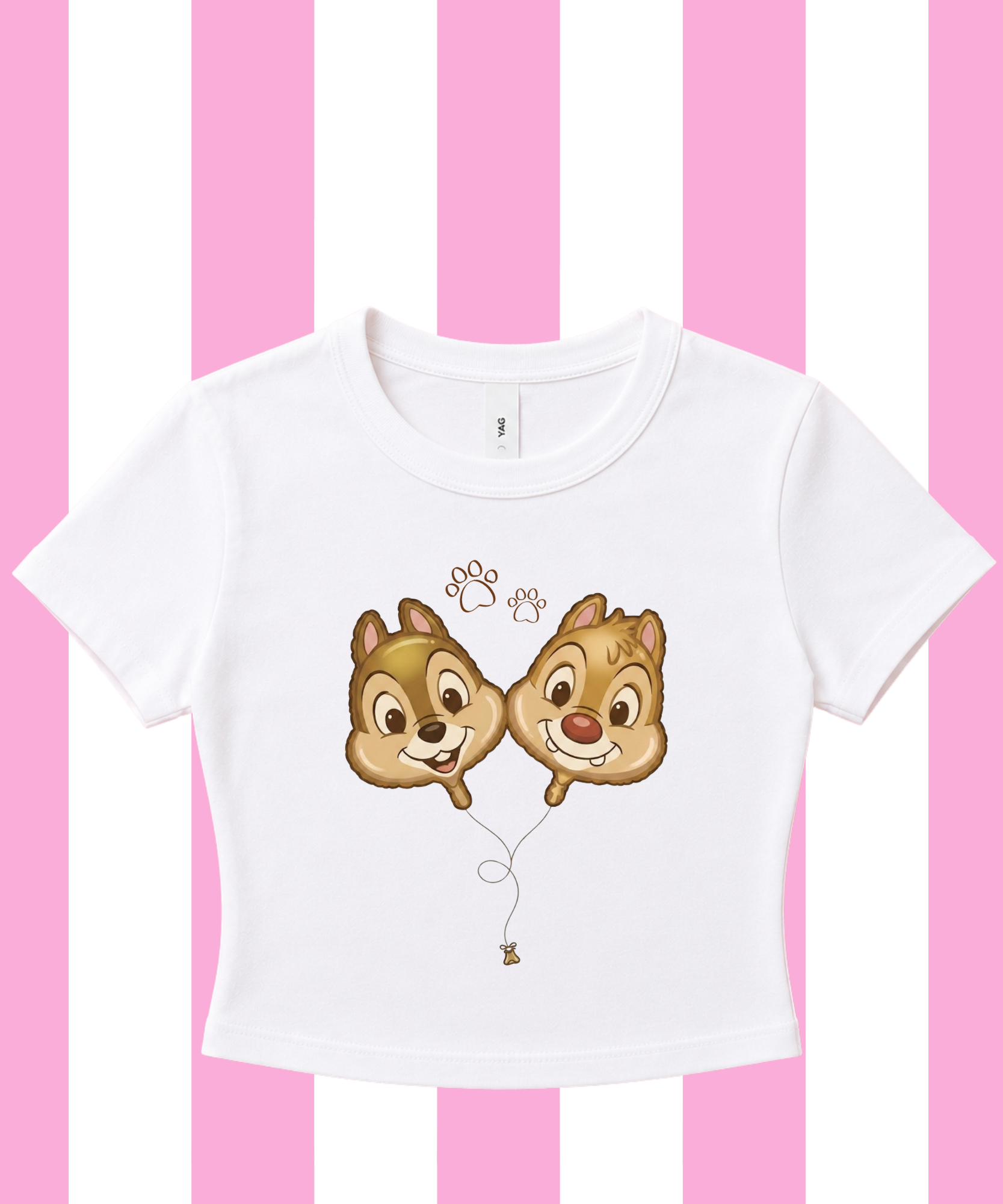 Chip & Dale Balloons Exclusive Cropped Tee/Cropped Vest