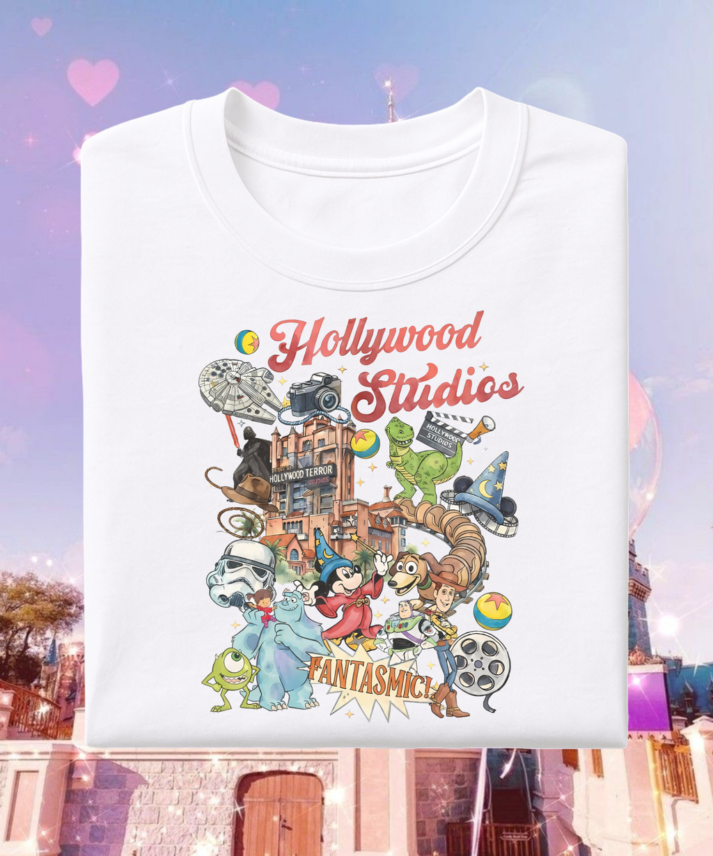Hollywood Studios Characters - Tshirt - White/Pink/Blue
