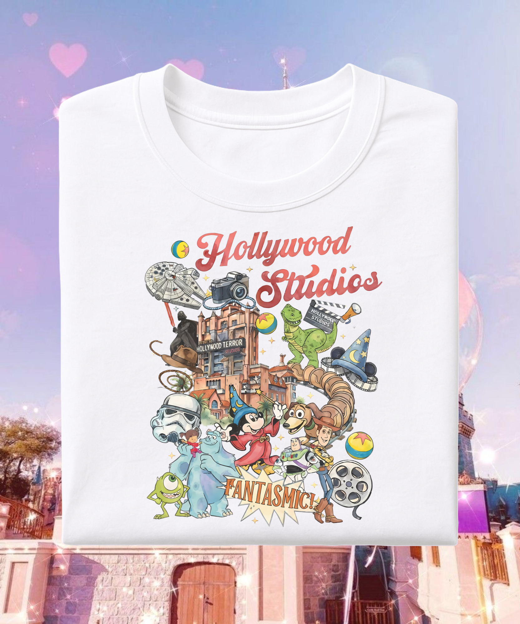 Hollywood Studios Characters - Tshirt - White/Pink/Blue