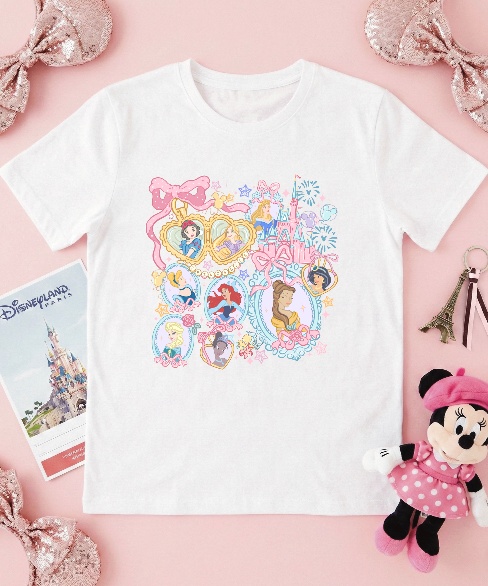 Princess Locket & Frame - Tshirt/Sweatshirt - White/Pink