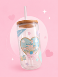 DNYLand Glass Tumbler With Glass Straw
