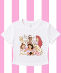 Princess Friends Cropped Tee/Cropped Vest