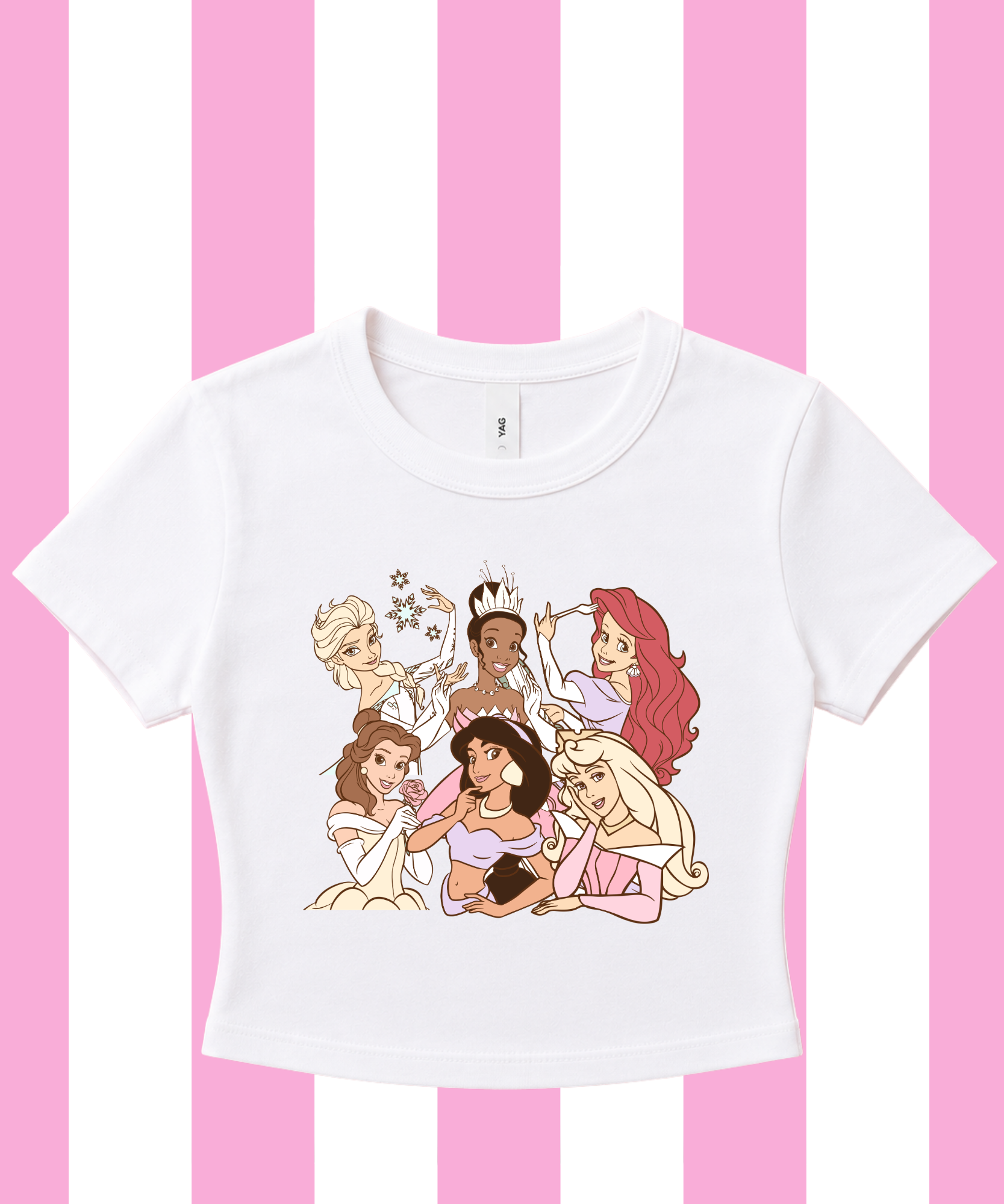 Princess Friends Cropped Tee/Cropped Vest