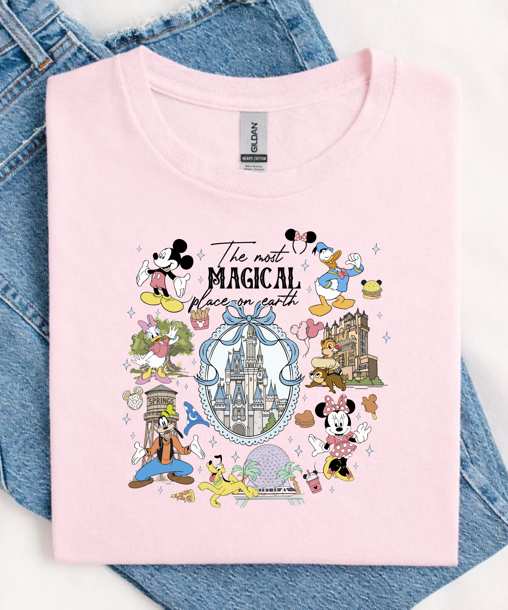 Most Magical Place - Tshirt - White/Pink