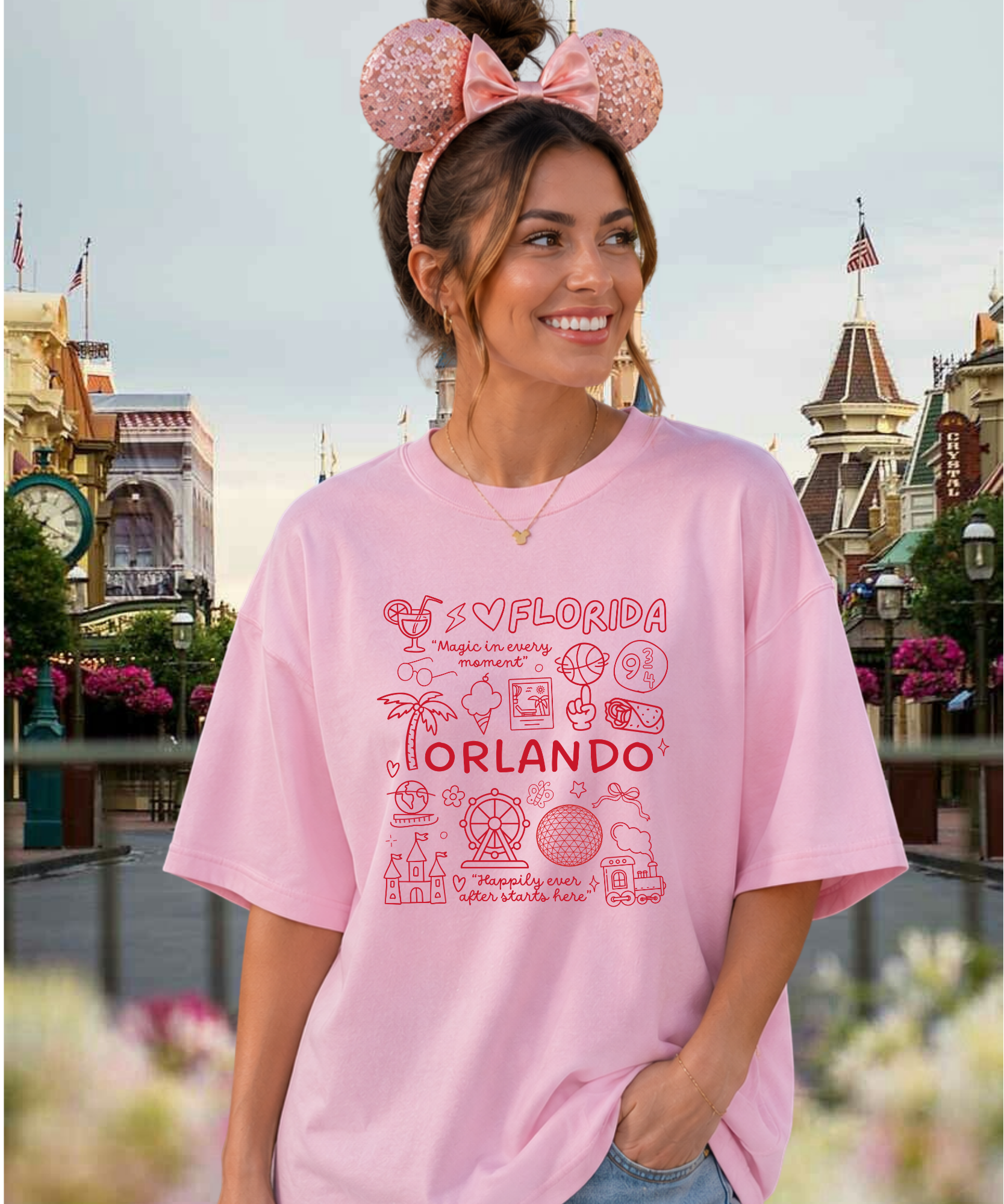 I Love Florida - T-shirt/Sweatshirt - White/Pink
