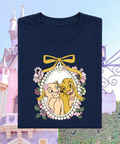Lion King Floral Frame - Tshirt - White/Pink/Navy/Daisy Yellow