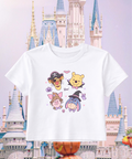 Pooh & Friends Cute Halloween - Cropped Tee/Cropped Vest - White/Black
