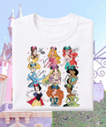 Princess & Names - Tshirt - White/Pink