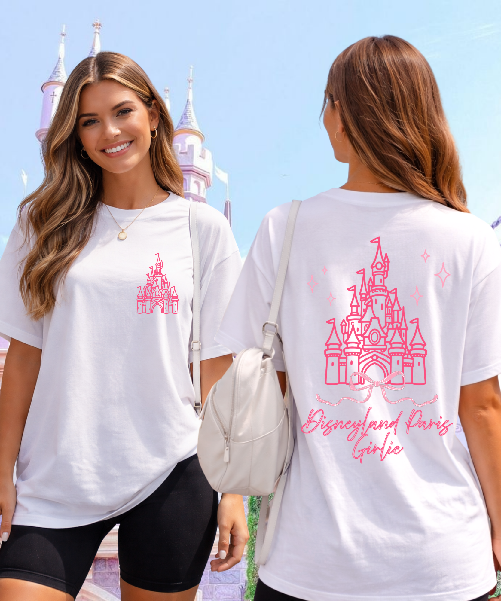 DLP Girlie Exclusive - Double Sided Tshirt/Sweatshirt - White/Pink/Black