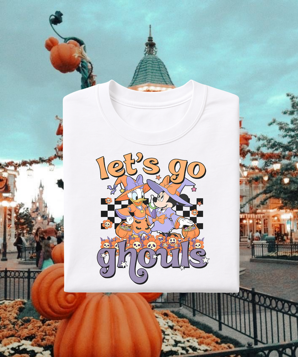 Let’s Go Ghouls - Tshirt/Sweatshirt - White/Pink