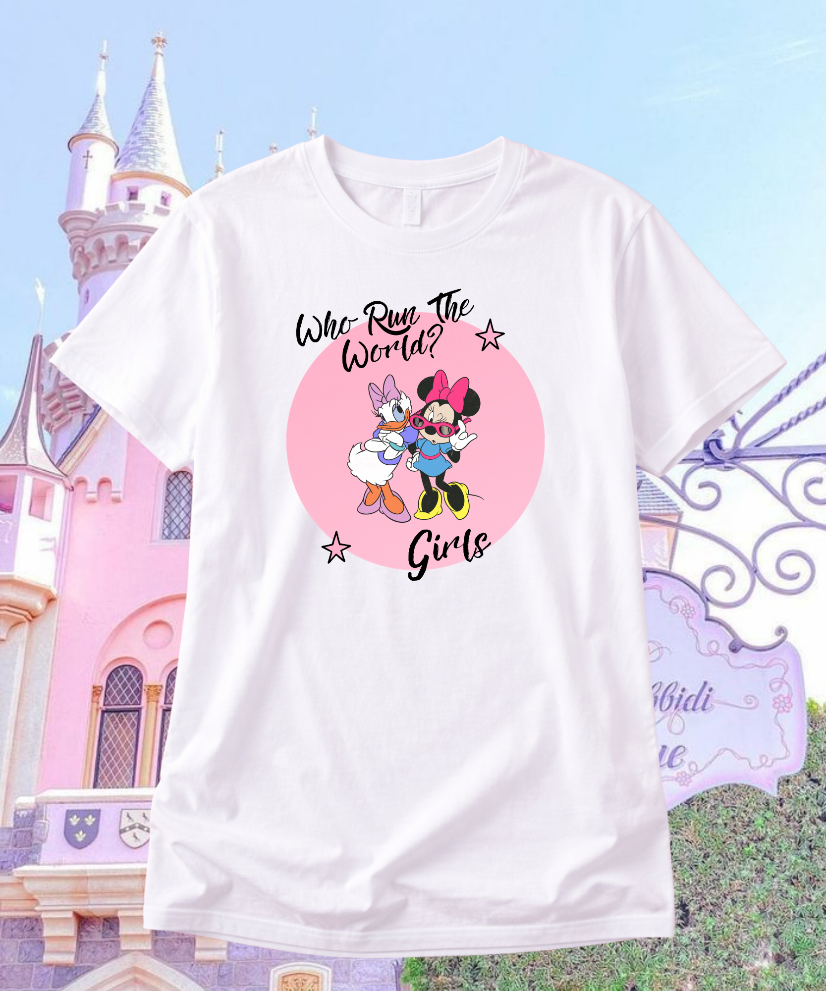 Who Run The World Exclusive - Tshirt - White/Pink/Hot Pink