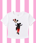 Mickey Balloons Exclusive - Cropped Tee/Cropped Vest - White