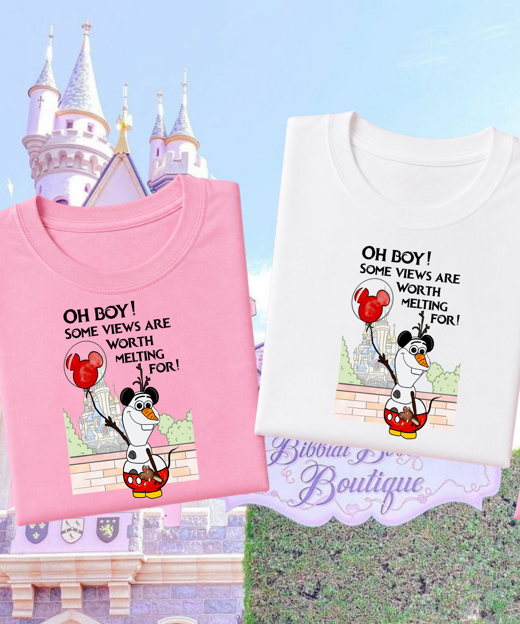 Oh boy! Olaf Exclusive - Tshirt - White/Pink