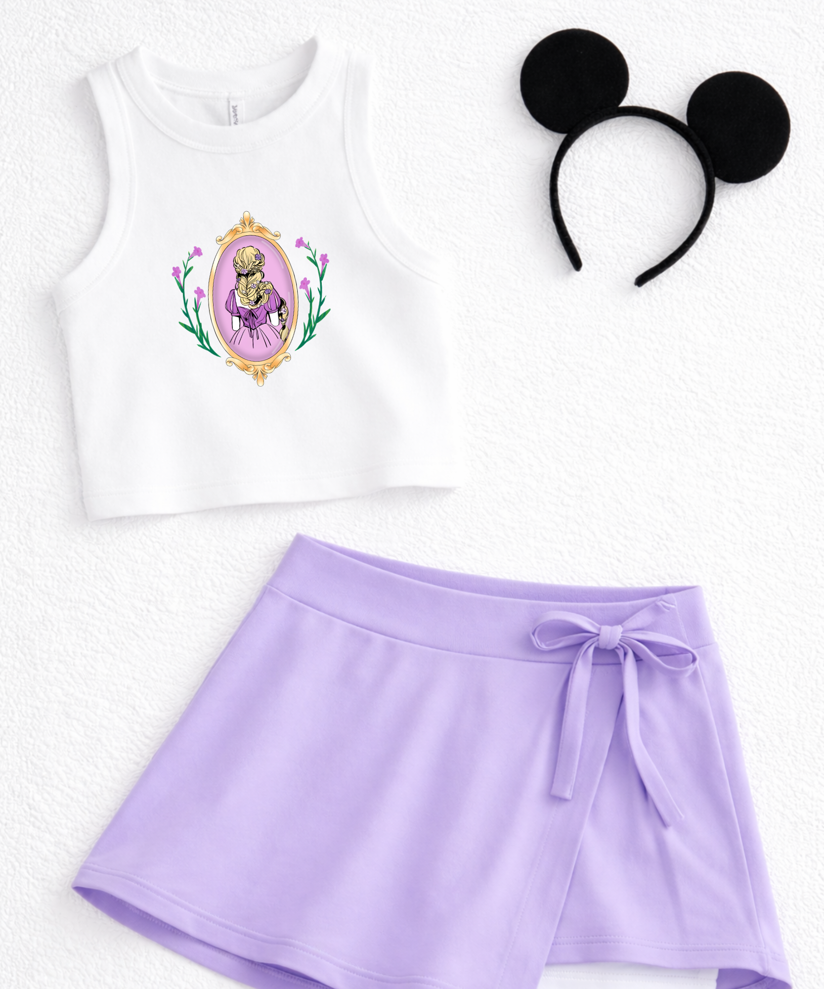 Princess Cropped Vest - Multiple Princess Options - White