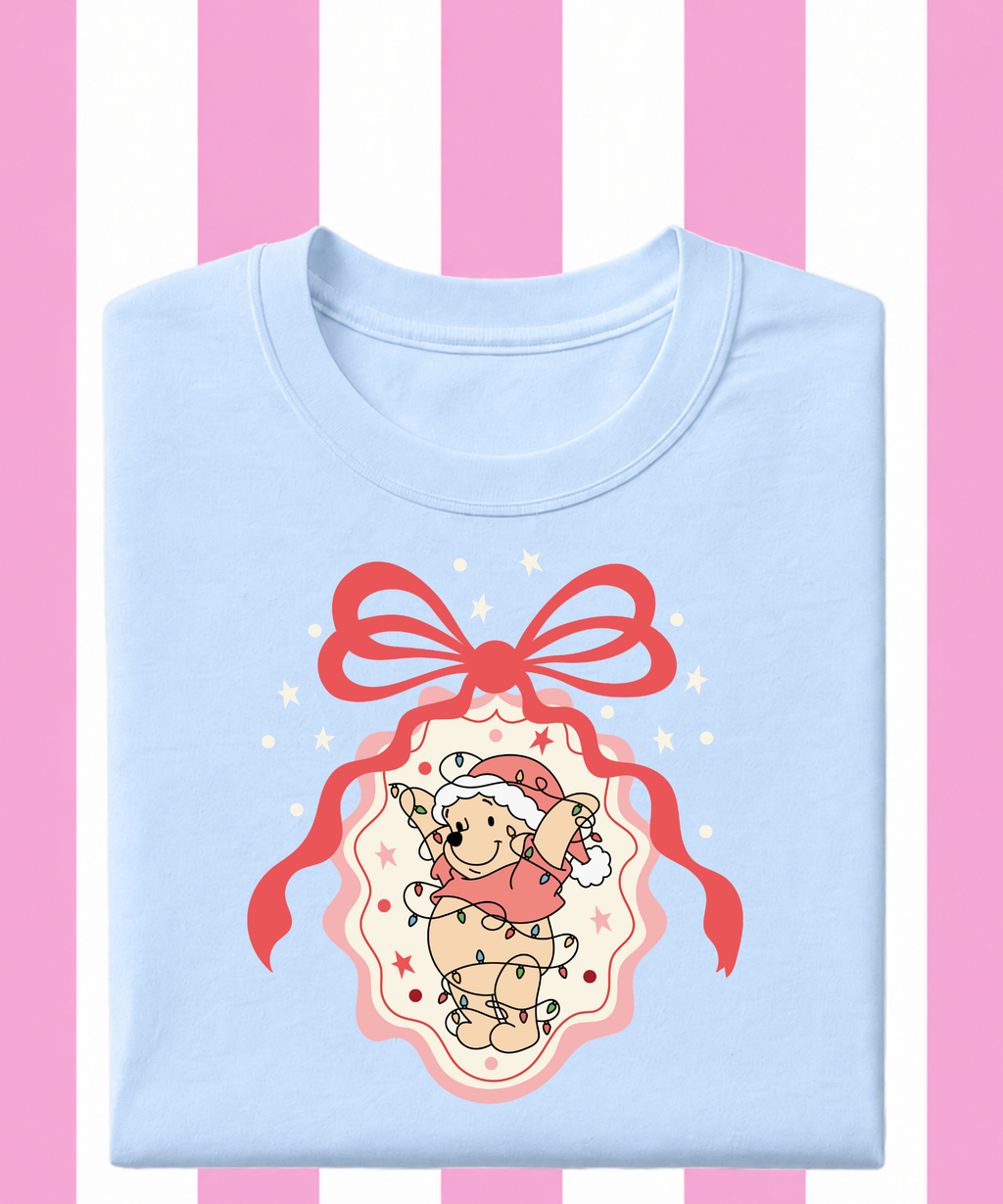 Pooh Christmas Ribbon Frame - Tshirt/Sweatshirt